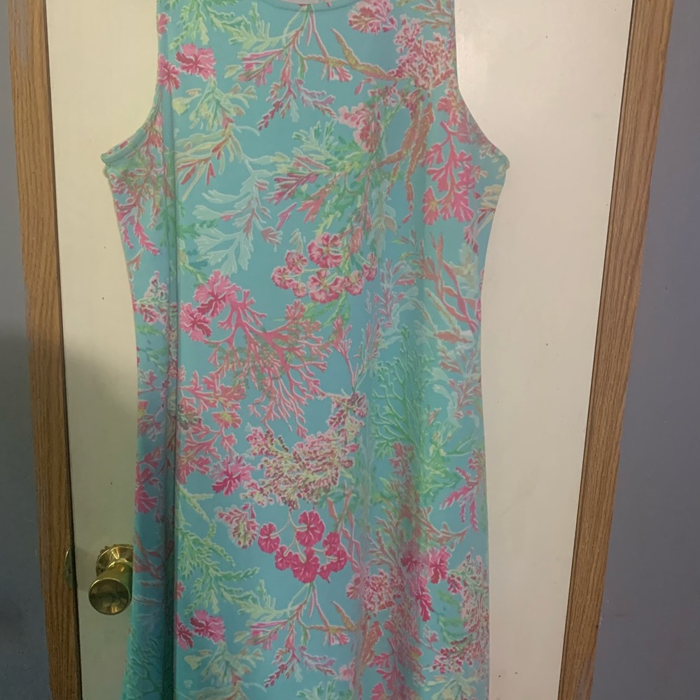 PAPPAGALLO Coral Floral Print Sleeveless Dress
